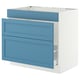 SEKTION / MAXIMERA Armoire inf pr évier/tri/3 faces, blanc/Lerhyttan bleu, 36x24x30 "