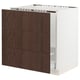 SEKTION / MAXIMERA Armoire inf pr évier/tri/3 faces, blanc/Sinarp brun, 30x24x30 "