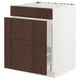 SEKTION / MAXIMERA Armoire inf pr évier/tri/3 faces, blanc/Sinarp brun, 24x24x30 "