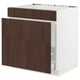 SEKTION / MAXIMERA Armoire inf pr évier/tri/3 faces, blanc/Sinarp brun, 30x24x30 "