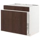 SEKTION / MAXIMERA Armoire inf pr évier/tri/3 faces, blanc/Sinarp brun, 36x24x30 "