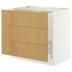 SEKTION / MAXIMERA Armoire inf pr évier/tri/3 faces, blanc/Sinarp chêne plaqué, 36x24x30 "