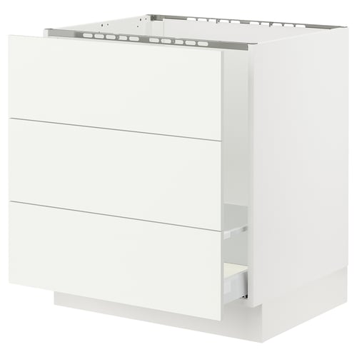 SEKTION / MAXIMERA Armoire inf pr évier/tri/3 faces, blanc/Vallstena blanc, 30x24x30 "