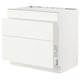 SEKTION / MAXIMERA Armoire inf pr évier/tri/3 faces, blanc/Vallstena blanc, 36x24x30 "