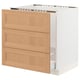 SEKTION / MAXIMERA Armoire inf pr évier/tri/3 faces, blanc/Vedhamn chêne, 30x24x30 "