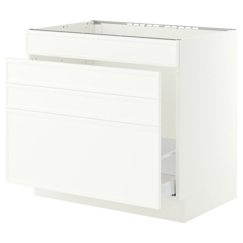 SEKTION / MAXIMERA Armoire inf pr évier/tri/4 faces, blanc/Aspudden blanc mat, 36x24x30 "