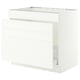 SEKTION / MAXIMERA Armoire inf pr évier/tri/4 faces, blanc/Aspudden blanc mat, 36x24x30 "