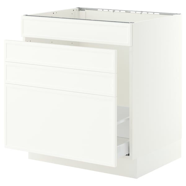 SEKTION / MAXIMERA Armoire inf pr évier/tri/4 faces, blanc/Aspudden blanc mat, 30x24x30 "