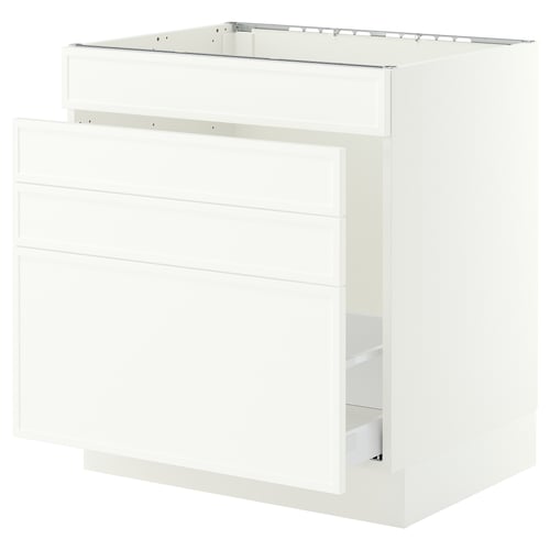 SEKTION / MAXIMERA Armoire inf pr évier/tri/4 faces, blanc/Aspudden blanc mat, 30x24x30 "
