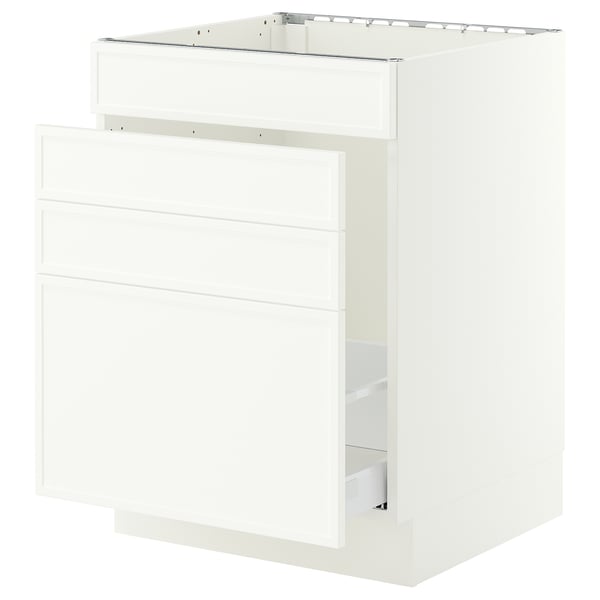 SEKTION / MAXIMERA Armoire inf pr évier/tri/4 faces, blanc/Aspudden blanc mat, 24x24x30 "