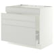 SEKTION / MAXIMERA Armoire inf pr évier/tri/4 faces, blanc/Aspudden gris clair, 36x24x30 "