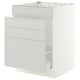 SEKTION / MAXIMERA Armoire inf pr évier/tri/4 faces, blanc/Aspudden gris clair, 24x24x30 "
