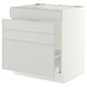 SEKTION / MAXIMERA Armoire inf pr évier/tri/4 faces, blanc/Aspudden gris clair, 30x24x30 "
