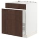 SEKTION / MAXIMERA Armoire inf pr évier/tri/4 faces, blanc/Sinarp brun, 24x24x30 "