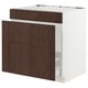 SEKTION / MAXIMERA Armoire inf pr évier/tri/4 faces, blanc/Sinarp brun, 30x24x30 "