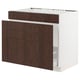 SEKTION / MAXIMERA Armoire inf pr évier/tri/4 faces, blanc/Sinarp brun, 36x24x30 "