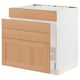 SEKTION / MAXIMERA Armoire inf pr évier/tri/4 faces, blanc/Vedhamn chêne, 30x24x30 "