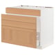 SEKTION / MAXIMERA Armoire inf pr évier/tri/4 faces, blanc/Vedhamn chêne, 36x24x30 "