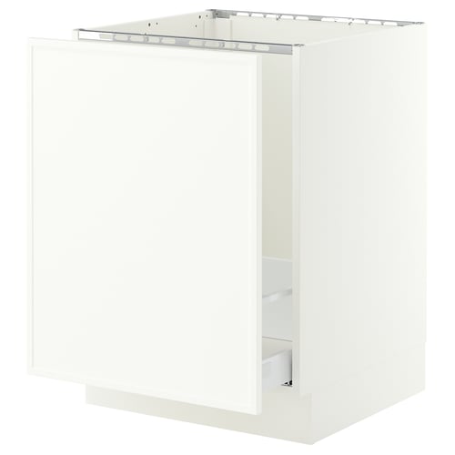 SEKTION / MAXIMERA Armoire inf pr évier/tri, blanc/Aspudden blanc mat, 24x24x30 "