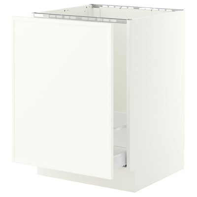 SEKTION / MAXIMERA Armoire inf pr évier/tri, blanc/Aspudden blanc mat, 24x24x30 "