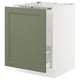 SEKTION / MAXIMERA Armoire inf pr évier/tri, blanc/Axstad gris-vert, 24x24x30 "