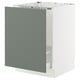 SEKTION / MAXIMERA Armoire inf pr évier/tri, blanc/Nickebo gris -vert mat, 24x24x30 "