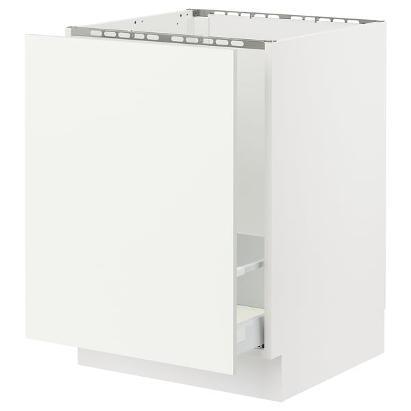SEKTION / MAXIMERA Armoire inf pr évier/tri, blanc/Vallstena blanc, 24x24x30 "