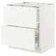 SEKTION / MAXIMERA Armoire inf tbl c/2 faces/3 tiroirs, blanc/Vallstena blanc, 30x24x30 "