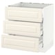 SEKTION / MAXIMERA Armoire inf tbl cui/3 faces/3 tir, blanc/Bodbyn blanc cassé, 30x24x30 "