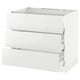 SEKTION / MAXIMERA Armoire inf tbl cui/3 faces/3 tir, blanc/Ringhult blanc, 36x24x30 "