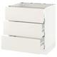 SEKTION / MAXIMERA Armoire inf tbl cui/3 faces/3 tir, blanc/Veddinge blanc, 30x24x30 "