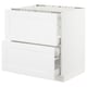 SEKTION / MAXIMERA Armoire inf tbl cuis/2faces/3tir, blanc/Axstad blanc mat, 30x24x30 "