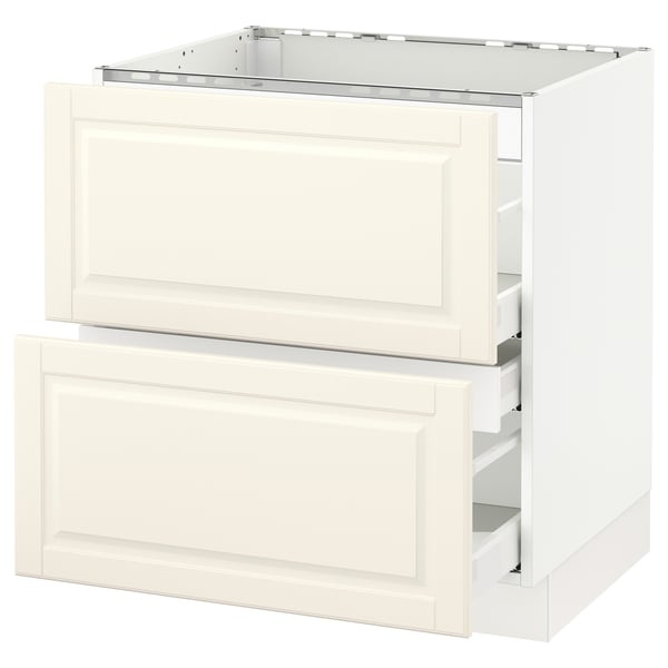 SEKTION / MAXIMERA Armoire inf tbl cuis/2faces/3tir, blanc/Bodbyn blanc cassé, 30x24x30 "