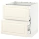 SEKTION / MAXIMERA Armoire inf tbl cuis/2faces/3tir, blanc/Bodbyn blanc cassé, 30x24x30 "