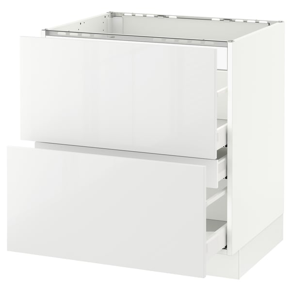 SEKTION / MAXIMERA Armoire inf tbl cuis/2faces/3tir, blanc/Ringhult blanc, 30x24x30 "