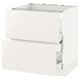 SEKTION / MAXIMERA Armoire inf tbl cuis/2faces/3tir, blanc/Veddinge blanc, 30x24x30 "