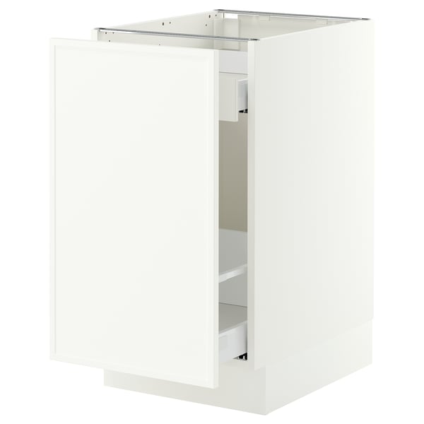 SEKTION / MAXIMERA Armoire inf tri/1 pte, blanc/Aspudden blanc mat, 18x24x30 "