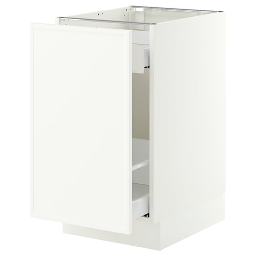 SEKTION / MAXIMERA Armoire inf tri/1 pte, blanc/Aspudden blanc mat, 18x24x30 "