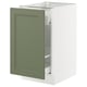 SEKTION / MAXIMERA Armoire inf tri/1 pte, blanc/Axstad gris-vert, 18x24x30 "