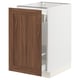 SEKTION / MAXIMERA Armoire inf tri/1 pte, blanc Enköping/brun effet noyer, 18x24x30 "