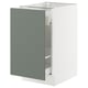 SEKTION / MAXIMERA Armoire inf tri/1 pte, blanc/Nickebo gris -vert mat, 18x24x30 "