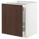 SEKTION / MAXIMERA Armoire inf tri/1 pte, blanc/Sinarp brun, 24x24x30 "