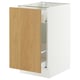 SEKTION / MAXIMERA Armoire inf tri/1 pte, blanc/Sinarp chêne plaqué, 18x24x30 "
