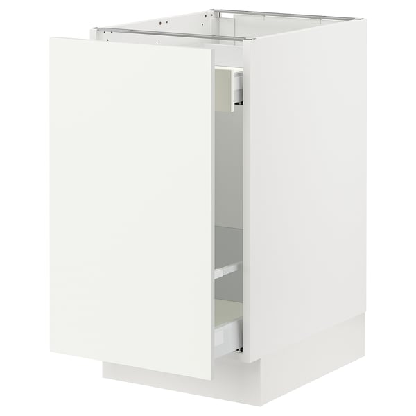 SEKTION / MAXIMERA Armoire inf tri/1 pte, blanc/Vallstena blanc, 18x24x30 "