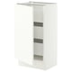 SEKTION / MAXIMERA Armoire inférieure 1 pte/3 tir, blanc/Aspudden blanc mat, 18x15x30 "