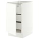 SEKTION / MAXIMERA Armoire inférieure 1 pte/3 tir, blanc/Aspudden blanc mat, 18x24x30 "