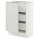 SEKTION / MAXIMERA Armoire inférieure 1 pte/3 tir, blanc/Aspudden gris clair, 24x15x30 "