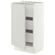 SEKTION / MAXIMERA Armoire inférieure 1 pte/3 tir, blanc/Aspudden gris clair, 18x15x30 "