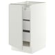 SEKTION / MAXIMERA Armoire inférieure 1 pte/3 tir, blanc/Aspudden gris clair, 18x24x30 "
