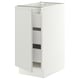 SEKTION / MAXIMERA Armoire inférieure 1 pte/3 tir, blanc/Aspudden gris clair, 15x24x30 "